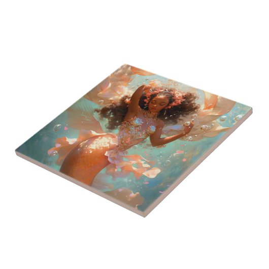 Black Princess Fantasy Kunst Tegeltje (Zijkant)