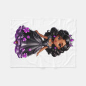 Black Princess Fleece Deken (Voorkant (Horizontaal))