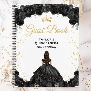 Black Princess Quinceañera gastenboek Notitieboek