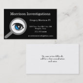 Black Private Investigation Visitekaartje (Voorkant / Achterkant)