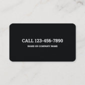 Black Private Investigator rechercheur Visitekaartje (Achterkant)