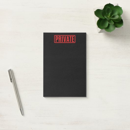 Black Private Post-it Notes (Kantoor)