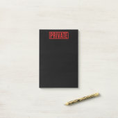 Black Private Post-it Notes (Op bureau)