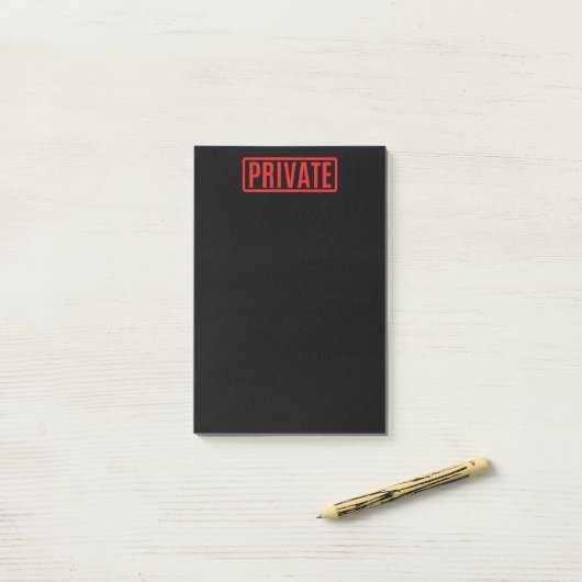 Black Private Post-it Notes (Op bureau)