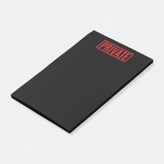 Black Private Post-it Notes (Schuin)