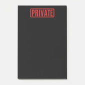 Black Private Post-it Notes (Voorkant)