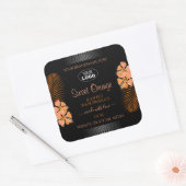 Black Product Labels Oranje Hawaiian Flowers Logo (Envelop)