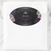 Black Product Labels Paarse Hawaii Flowers Logo (Tas)