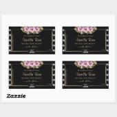Black Product Packaging Labels Rozen Diamonds Logo (Vel)