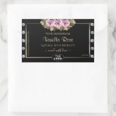 Black Product Packaging Labels Rozen Diamonds Logo (Tas)