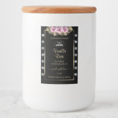 Black Product Packaging Labels Rozen Diamonds Logo Voedselcontainer Etiket (Voorkant)