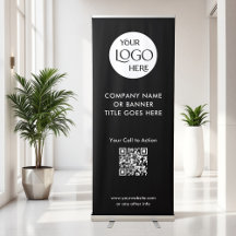 Black Professional Business Event Logo QR-code