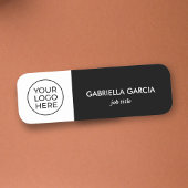 Black Professional Business Logo Medewerker Naamplaatje