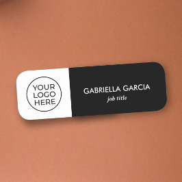 Black Professional Business Logo Medewerker Naamplaatje