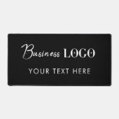 Black Professional Company Business Logo en tekst Bureaumat (Voorkant)