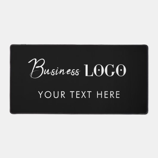 Black Professional Company Business Logo en tekst Bureaumat (Voorkant)