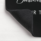 Black Professional Company Business Logo en tekst Muismat (Hoek)