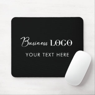 Black Professional Company Business Logo en tekst Muismat