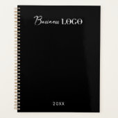 Black Professional Company Business Logo en tekst Planner (Voorkant)