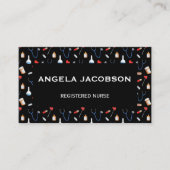 Black Professional Medical Registered Nurse Visitekaartje (Voorkant)