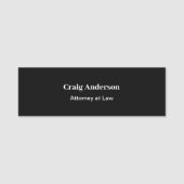 Black Professional Plain Modern Elegant Naamplaatje (Voorkant)