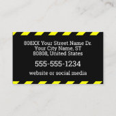 Black Professional Security Guard Foto ID Let op Visitekaartje (Achterkant)