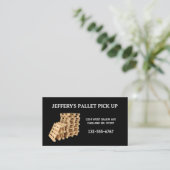 Black Professional Wood Pallet Crate Visitekaartje (Staand voorkant)