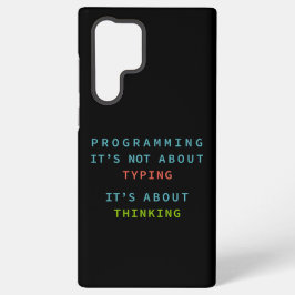 Black Programming Thinking Logic Code Samsung Galaxy Hoesje