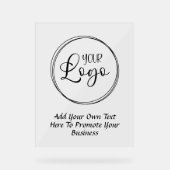 Black Promo Text Logo Acryl Bord (Voorkant)