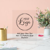 Black Promo Text Logo Acryl Bord (Huwelijk)