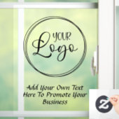 Black Promo Text Logo Raamsticker (Huis)