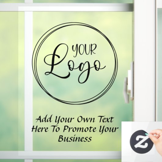 Black Promo Text Logo Raamsticker (Huis)