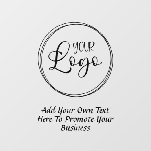 Black Promo Text Logo Raamsticker (Vel)