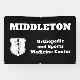 Black Promotional Business Banner with Logo