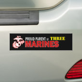Black Proud Parent Multiple Marines Bumpersticker (Op auto)