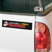 Black Proud Parent Multiple Marines Bumpersticker (Op Truck)