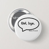 Black Proverb Button (Voorkant /achterkant)
