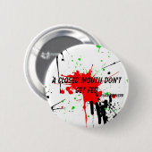 Black Proverb Button (Voorkant /achterkant)