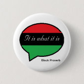 Black Proverb Button (Voorkant)
