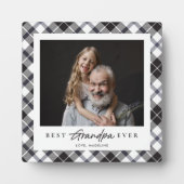 Black Pset Best Grandpa Ever Plaque Fotoplaat (Voorkant)
