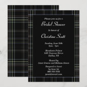 Black Pset Bridal Shower-uitnodiging Kaart (Voorkant / Achterkant)