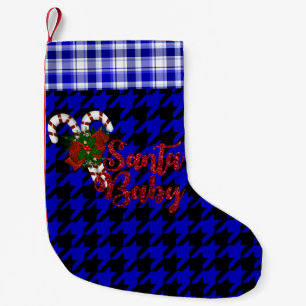 Black Pset Checker Santa Baby kerststop Kleine Kerstsok
