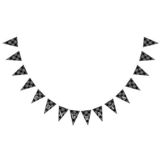 Black Pset Gefeliciteerd met Bunting Banner (Alle)