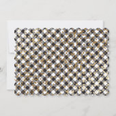 Black Pset Gold-kerstfoto Magic Lights Feestdagenkaart (Achterkant)