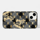 Black Pset Golden Butterflies iPhone 14 Hoesjes iPhone Hoesje (Achterkant horizontaal)
