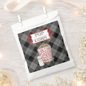 Black Pset Popcorn Retro Paper Bag Bedankzakje (Geknipt)