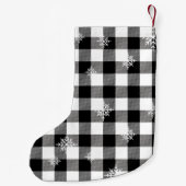 Black Pset Rustic Pine Trees Dog Bone Pet Photo Kleine Kerstsok (Achterkant)