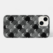 Black Pset & Silver Butterflies iPhone 14 Hoesjes Hoesje (Achterkant horizontaal)