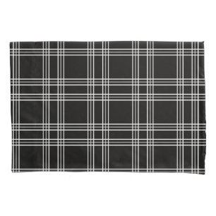 Black Pset Tartan Kussensloop