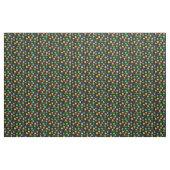 Black Psychedelic 60s Groovy Flowers Print Stof (Yard (91,4 cm))